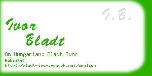 ivor bladt business card